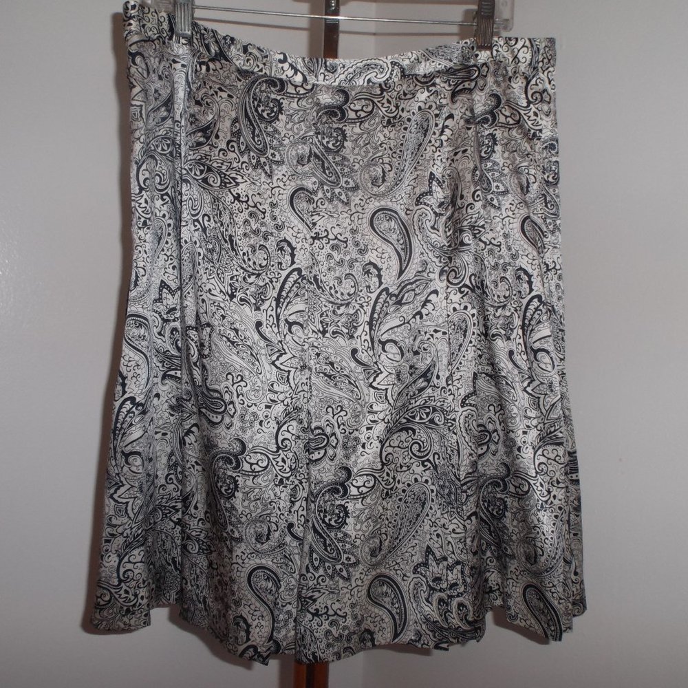 Jcrew paisley Lined Silk Skirt NWOT 14